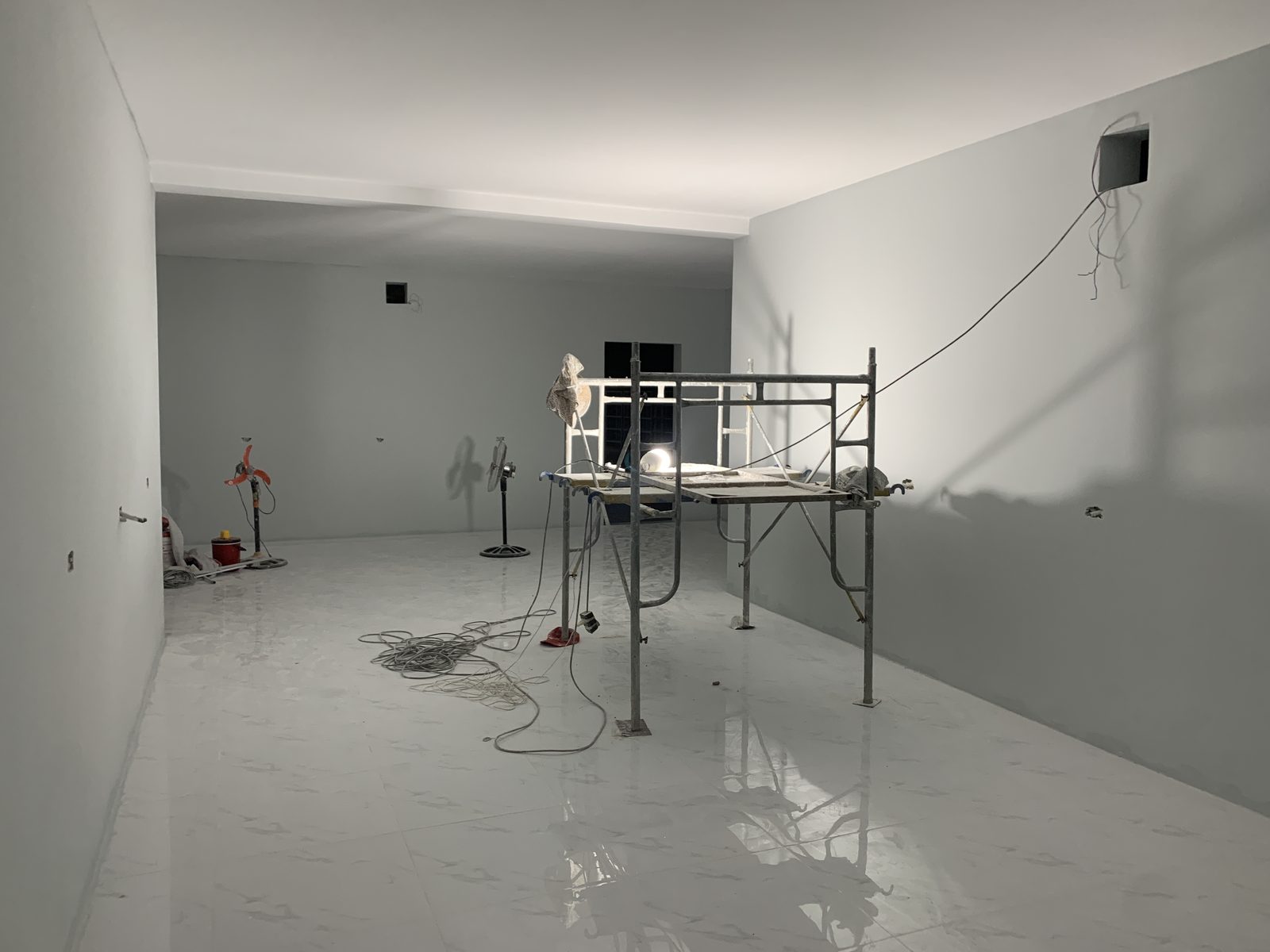 Cabling before racks
