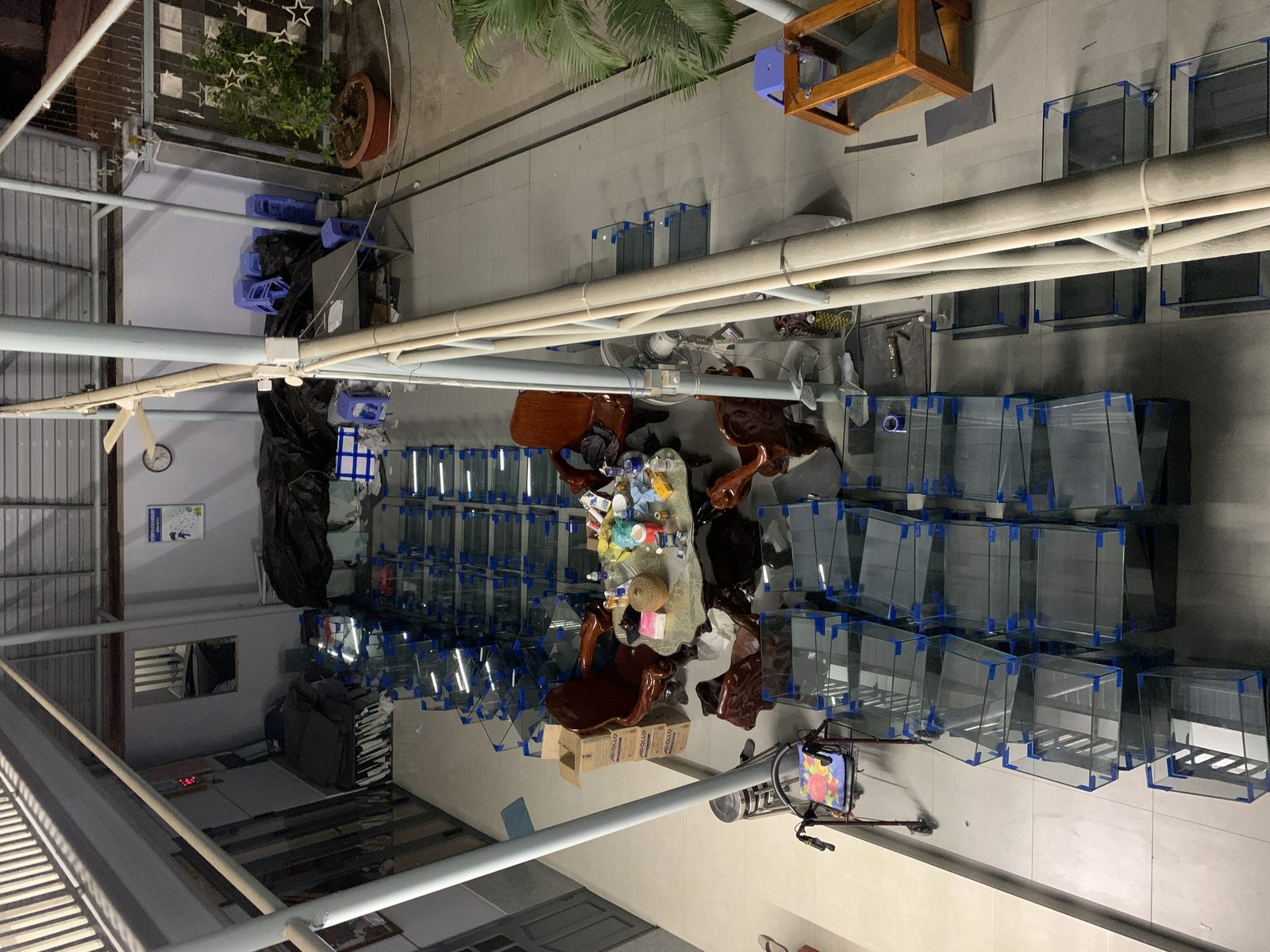 Workshop full of tanks